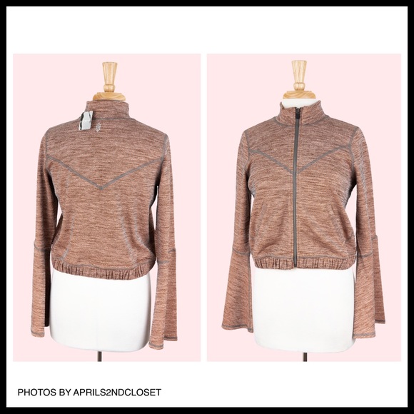 FREE PEOPLE BOHO ZIP UP ATHLEISURE JACKET A2C - Picture 5 of 8